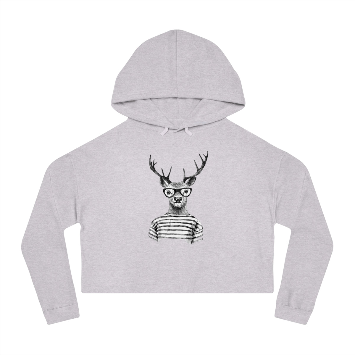 Rain Deer Cropped Hooded Sweatshirt
