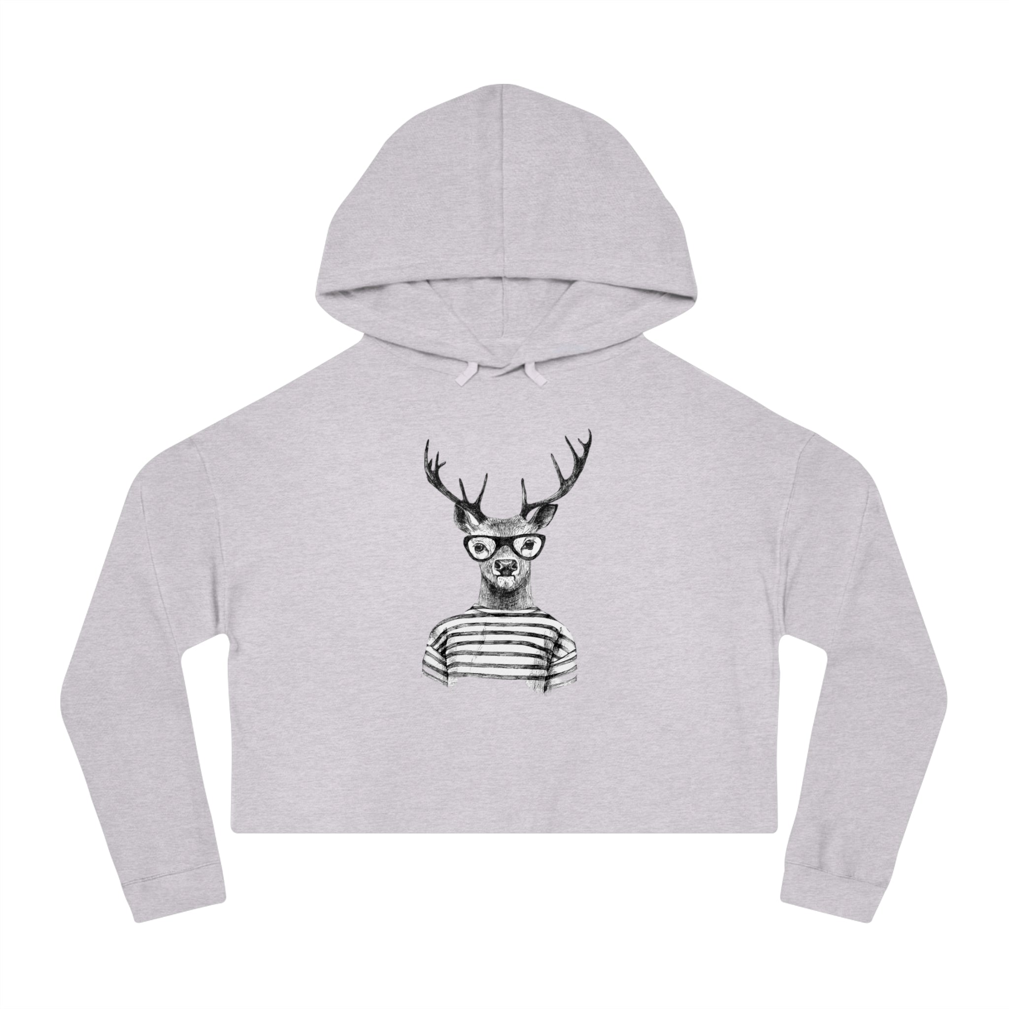 Rain Deer Cropped Hooded Sweatshirt
