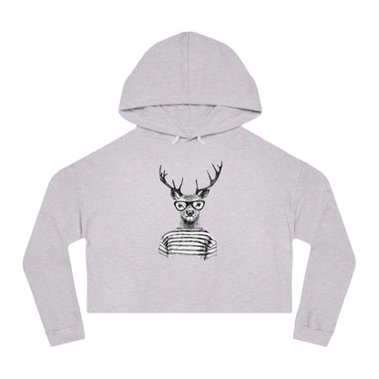 Rain Deer Cropped Hooded Sweatshirt
