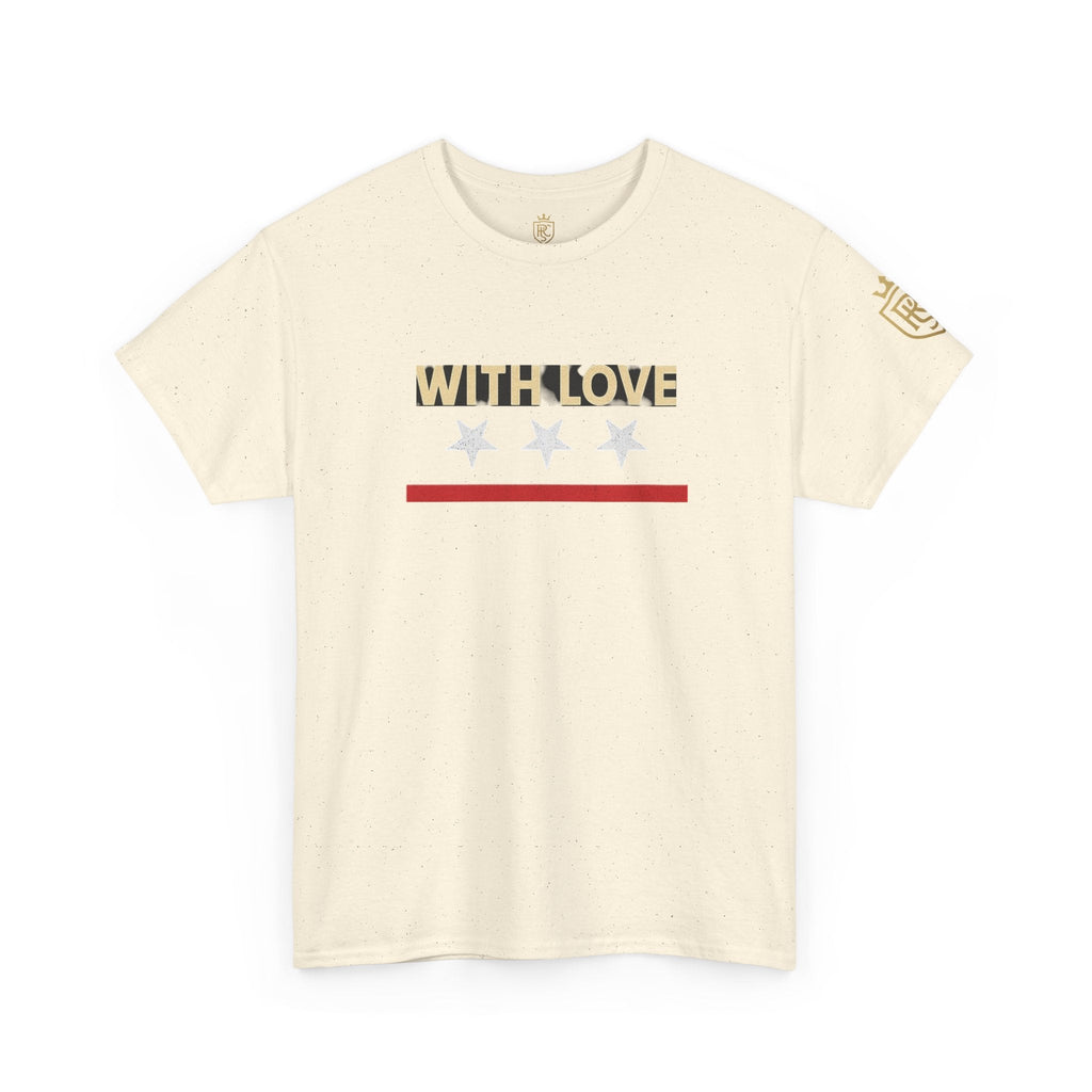 Stylish Unisex Heavy Cotton Tee - 'With Love' Statement Shirt, Casual Wear, Gift for Her, Gift for Him, Everyday Comfort Printify