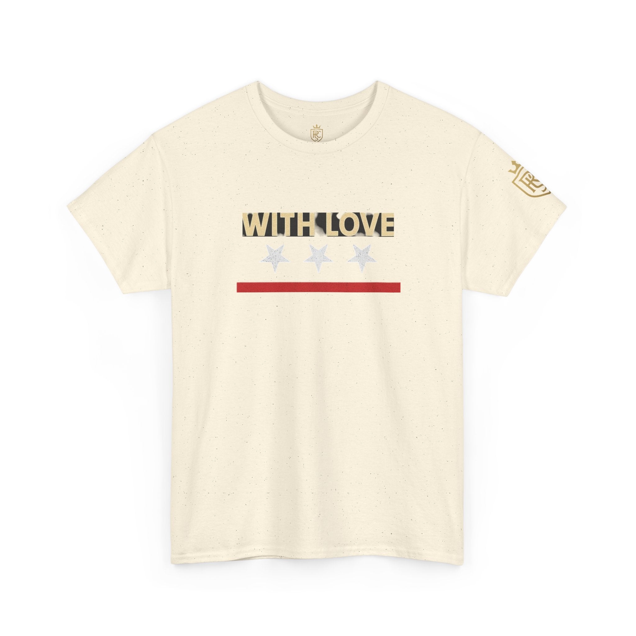 Stylish Unisex Heavy Cotton Tee - 'With Love' Statement Shirt, Casual Wear, Gift for Her, Gift for Him, Everyday Comfort Printify
