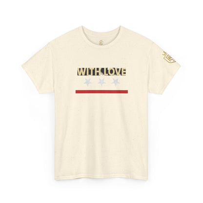 Stylish Unisex Heavy Cotton Tee - 'With Love' Statement Shirt, Casual Wear, Gift for Her, Gift for Him, Everyday Comfort Printify