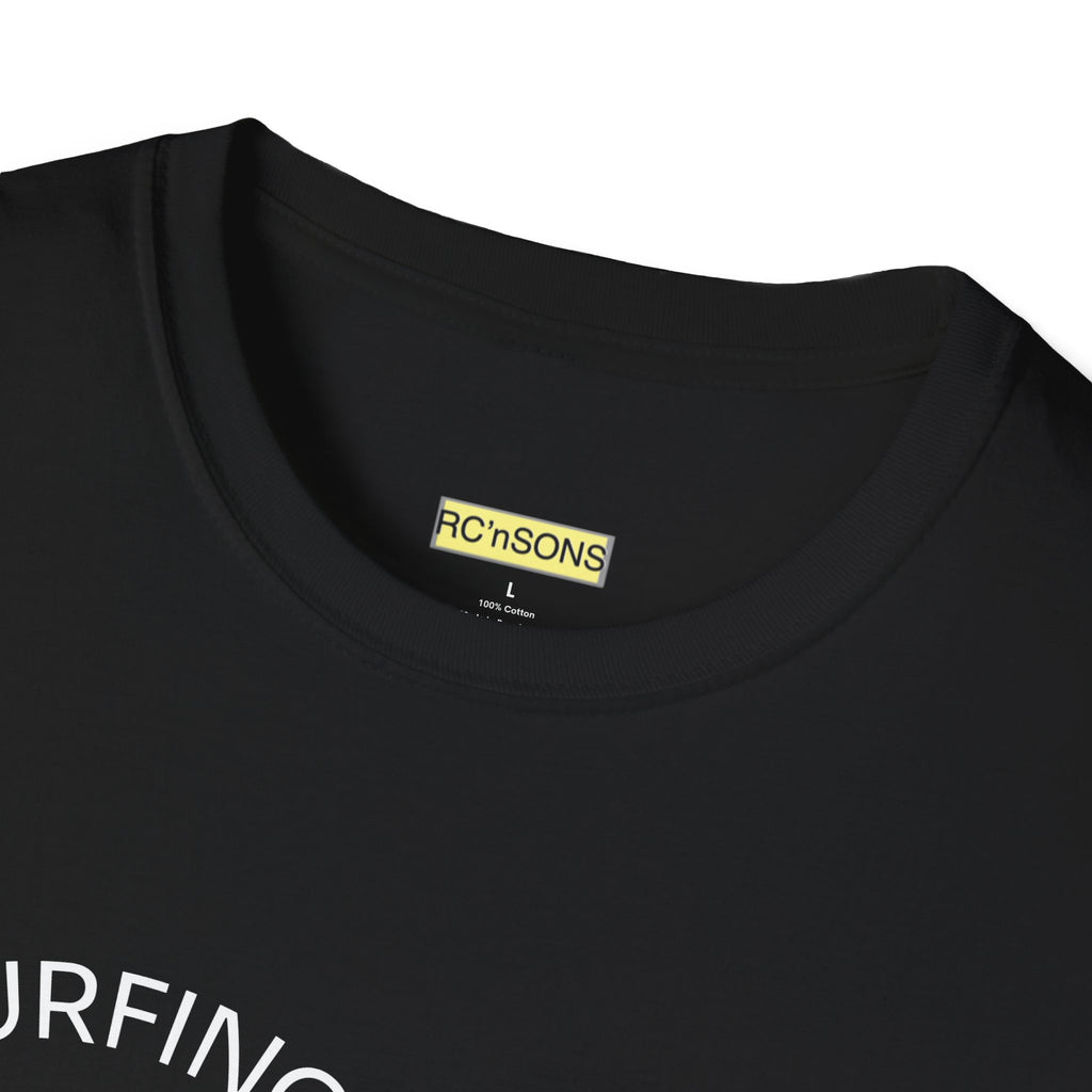 Surfing the Wave Unisex Softstyle T-Shirt, Beachwear, Summer Apparel, Gift for Surfers, Casual Tee, Surfing Theme Shirt