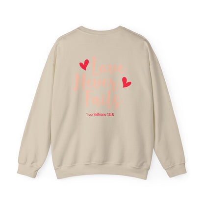 Love Never Fails Unisex Sweatshirt