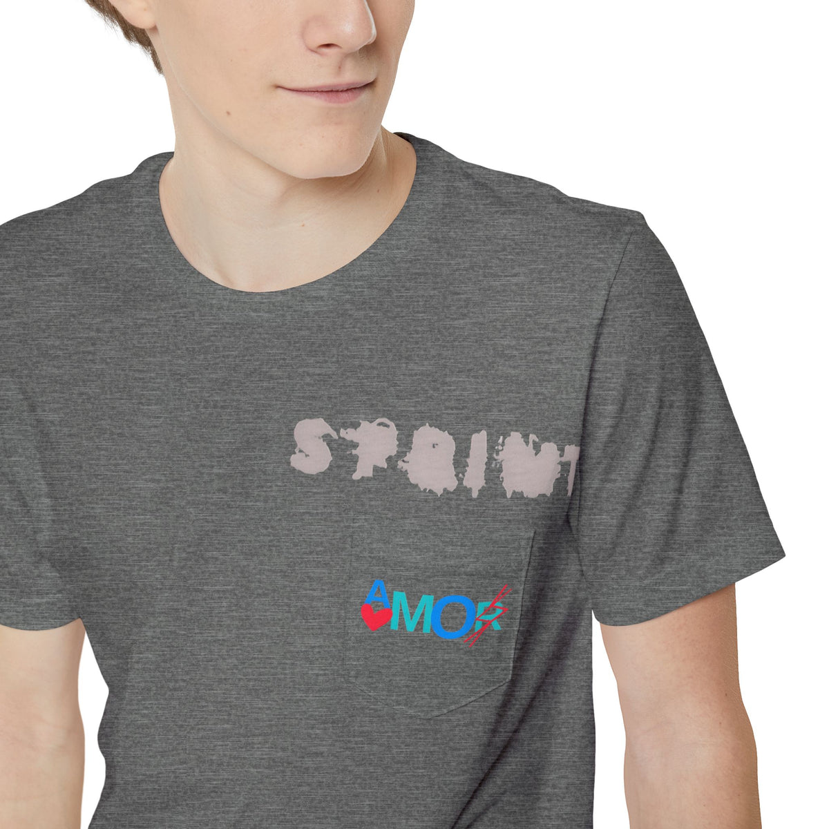 Unisex Pocket T-shirt - Sprint Amorx Design