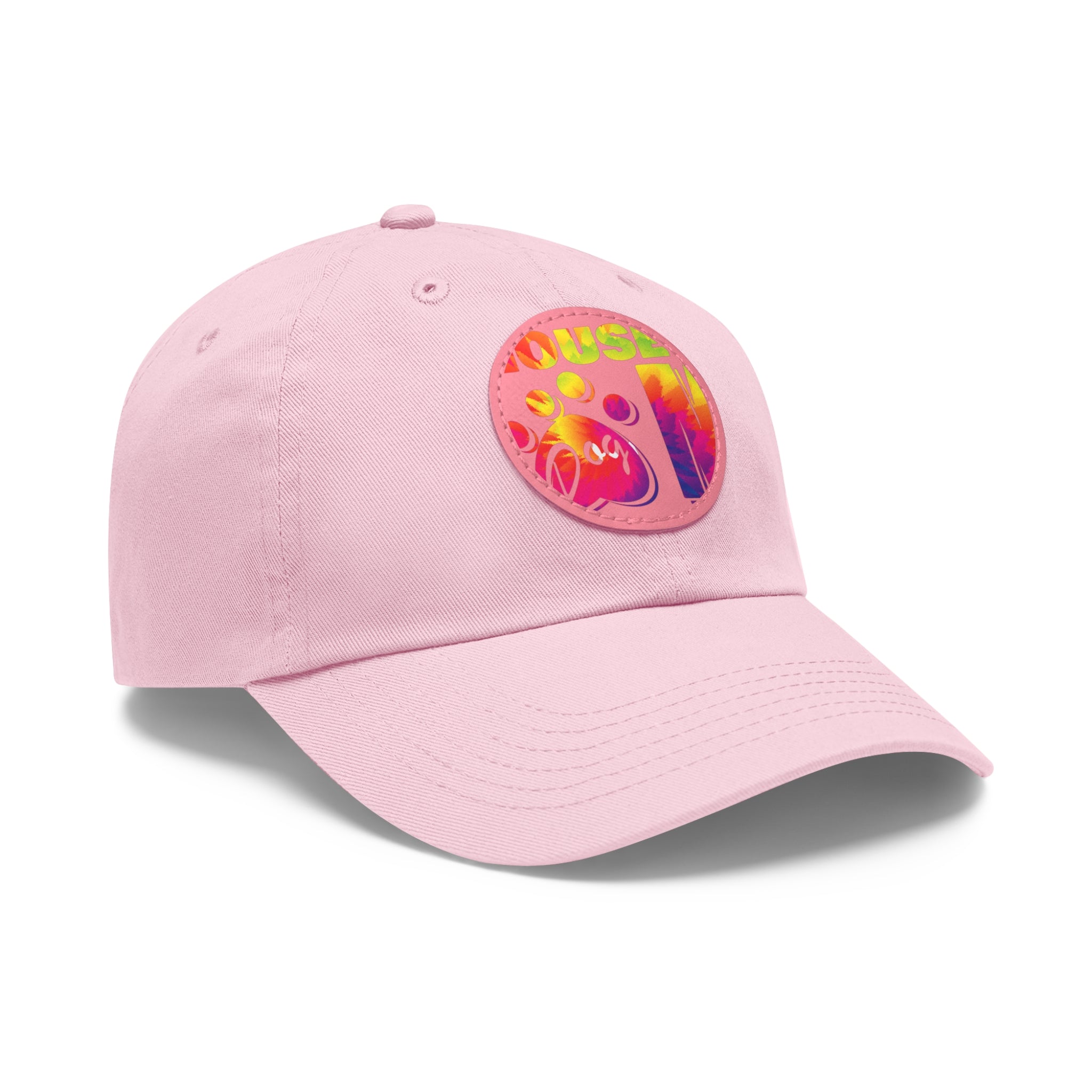 Hat with Leather Patch (Round)
