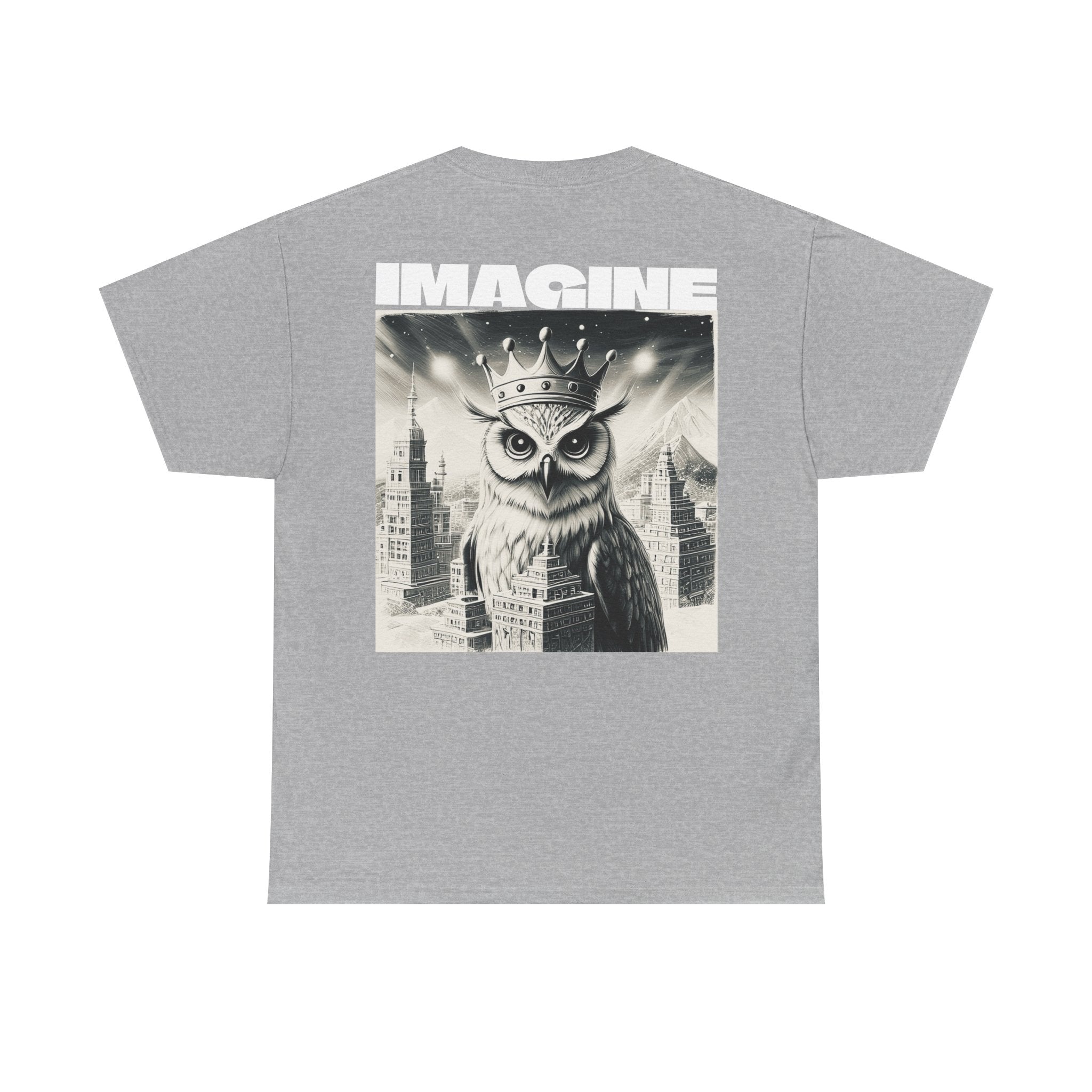 Imagine Owl Graphic Unisex Heavy Cotton Tee