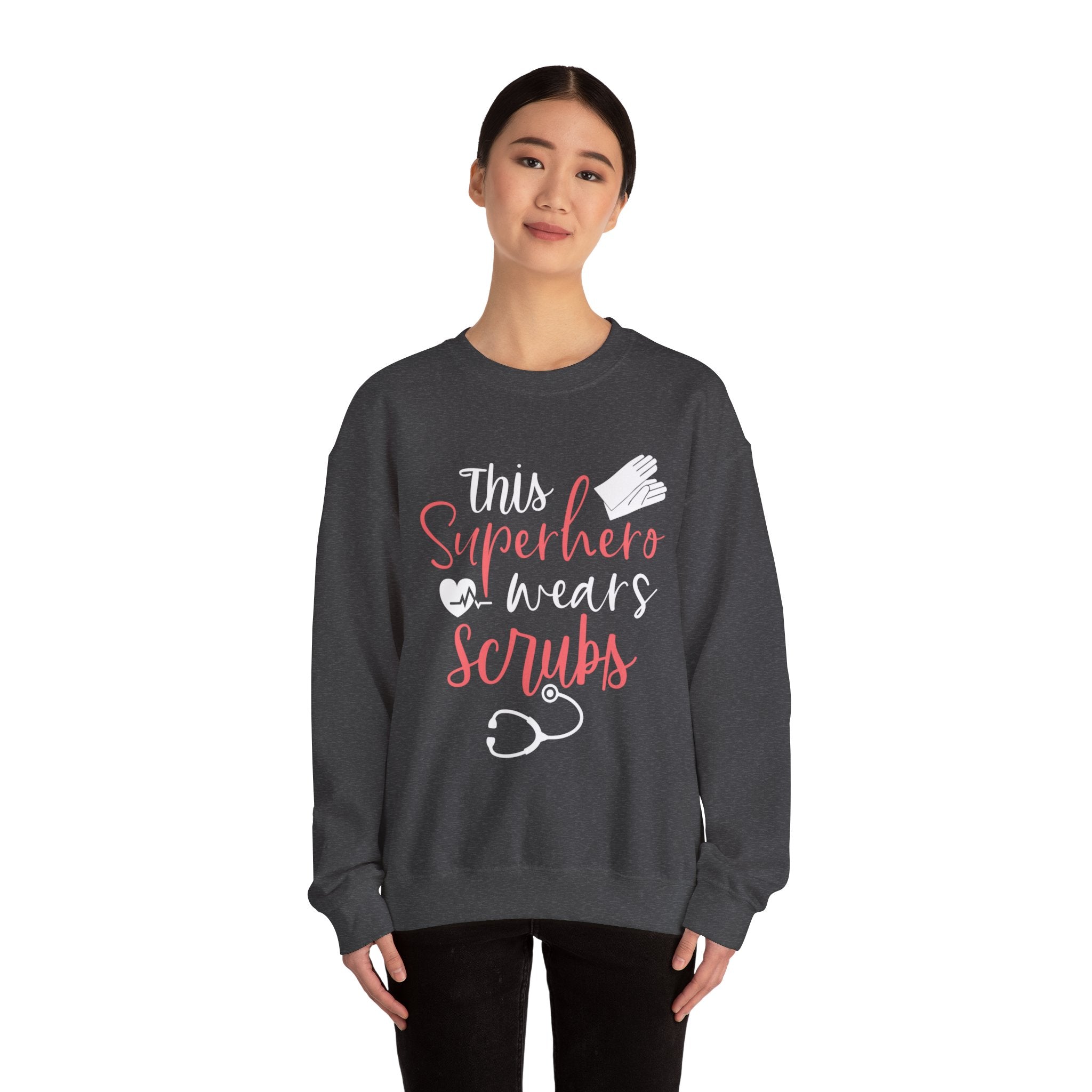 son super-héros porte des gommages Sweat-shirt unisexe 