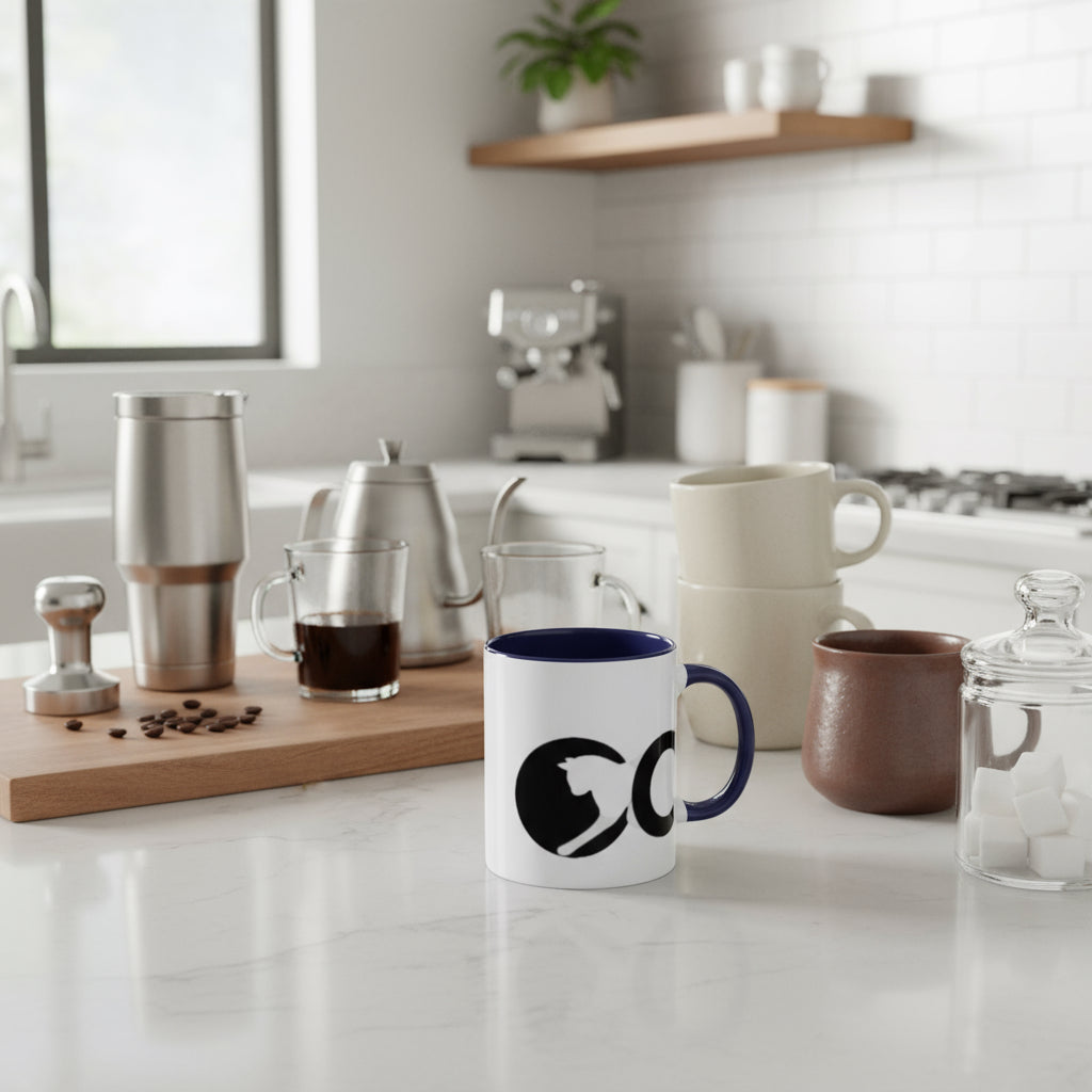 Playful Cat Accent Coffee Mug - 11oz & 15oz - Perfect for Cat Lovers Printify