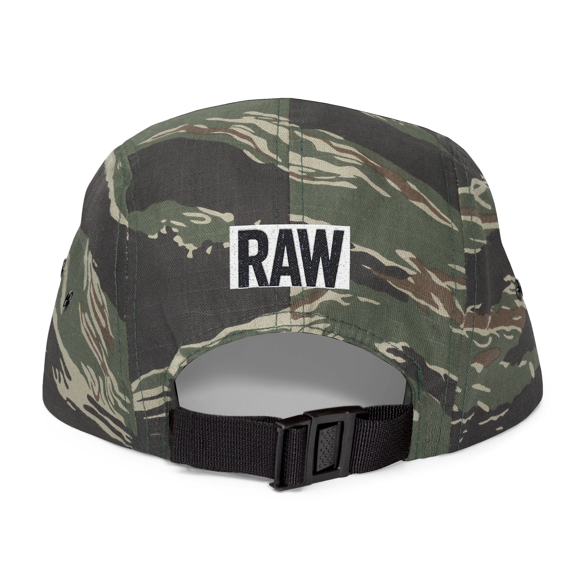 Stylish 5 Panel Cap | Embroidered RAW Hat, Trendy Streetwear, Gift for Him, Outdoor Cap, Summer Accessory Printify