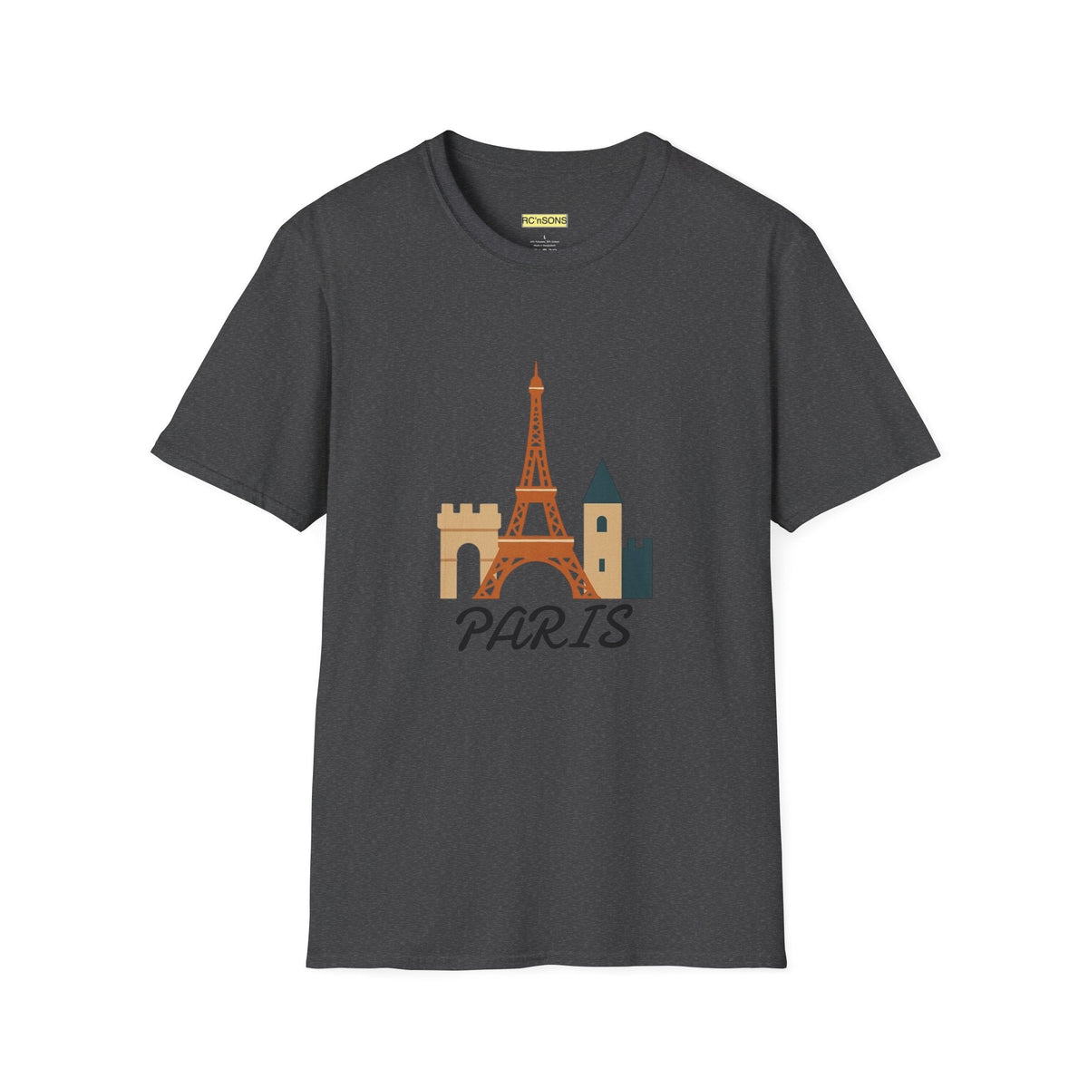 Paris Eiffel Tower Unisex T-Shirt, Travel Shirt, Vacation Tee, Parisian Style Apparel, Souvenir Clothing Printify