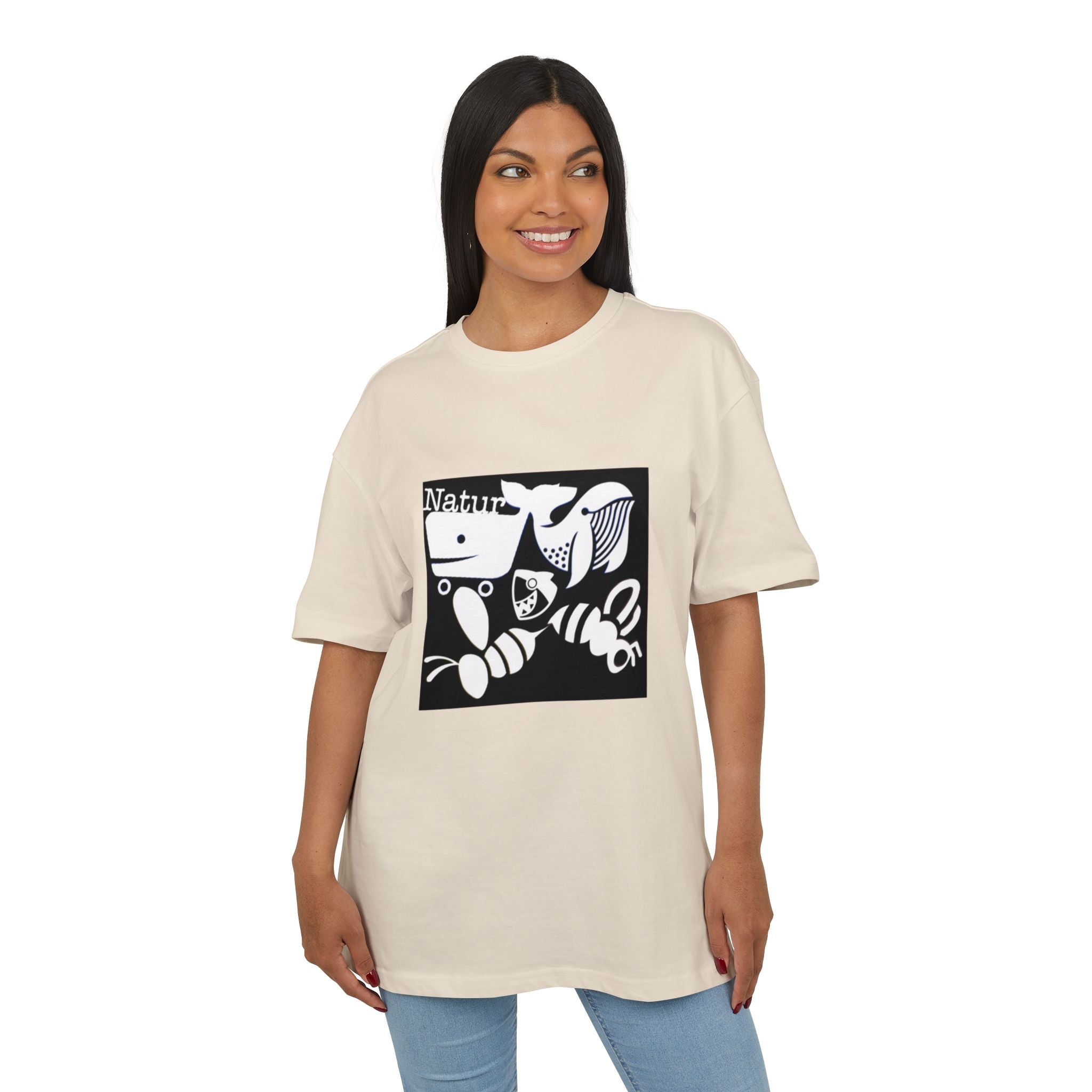 Nature-Inspired Oversize Tee - Unisex Graphic T-Shirt, Eco-Friendly Fashion, Casual Wear, Gift for Nature Lovers, Streetwear