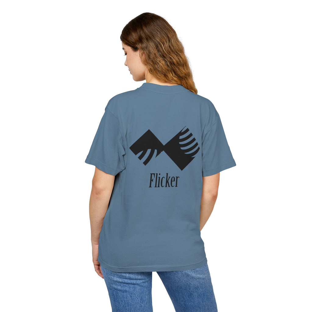 Unisex Urban Heavy Tee - Modern Graphic Design "Flicker" for Streetwear Enthusiasts