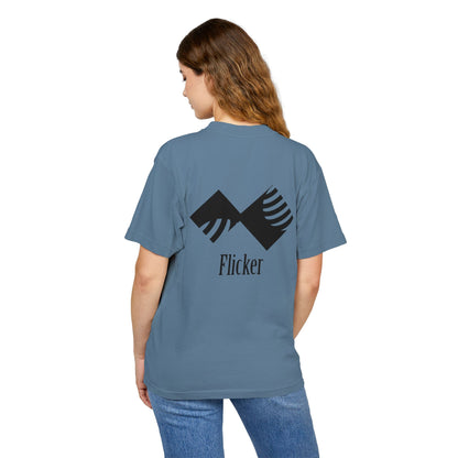 Unisex Urban Heavy Tee - Modern Graphic Design "Flicker" for Streetwear Enthusiasts
