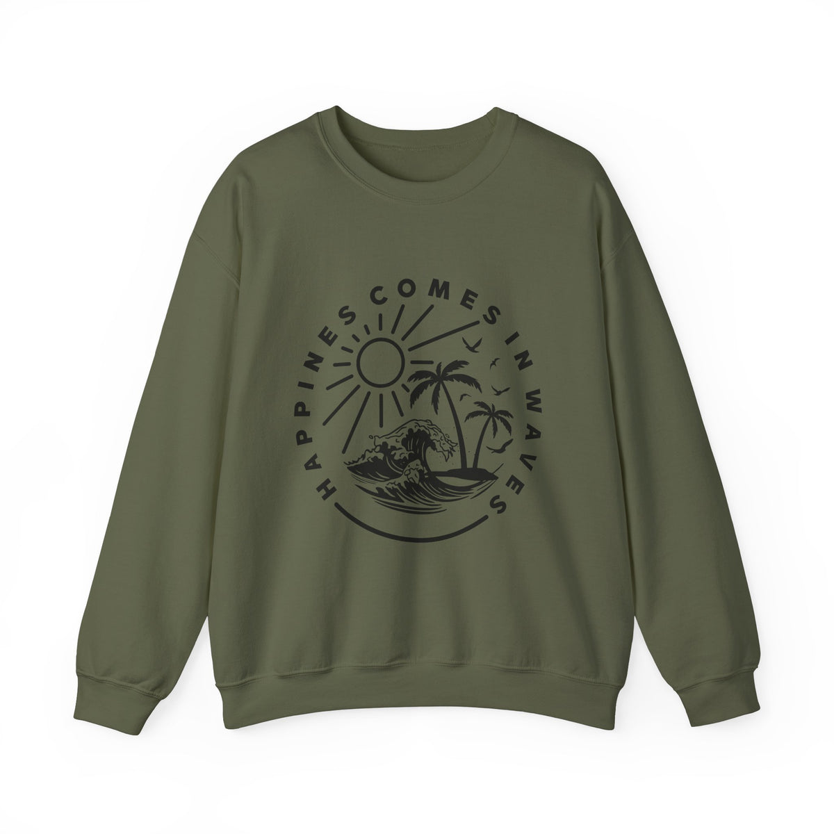 Le bonheur vient par vagues Sweatshirt 