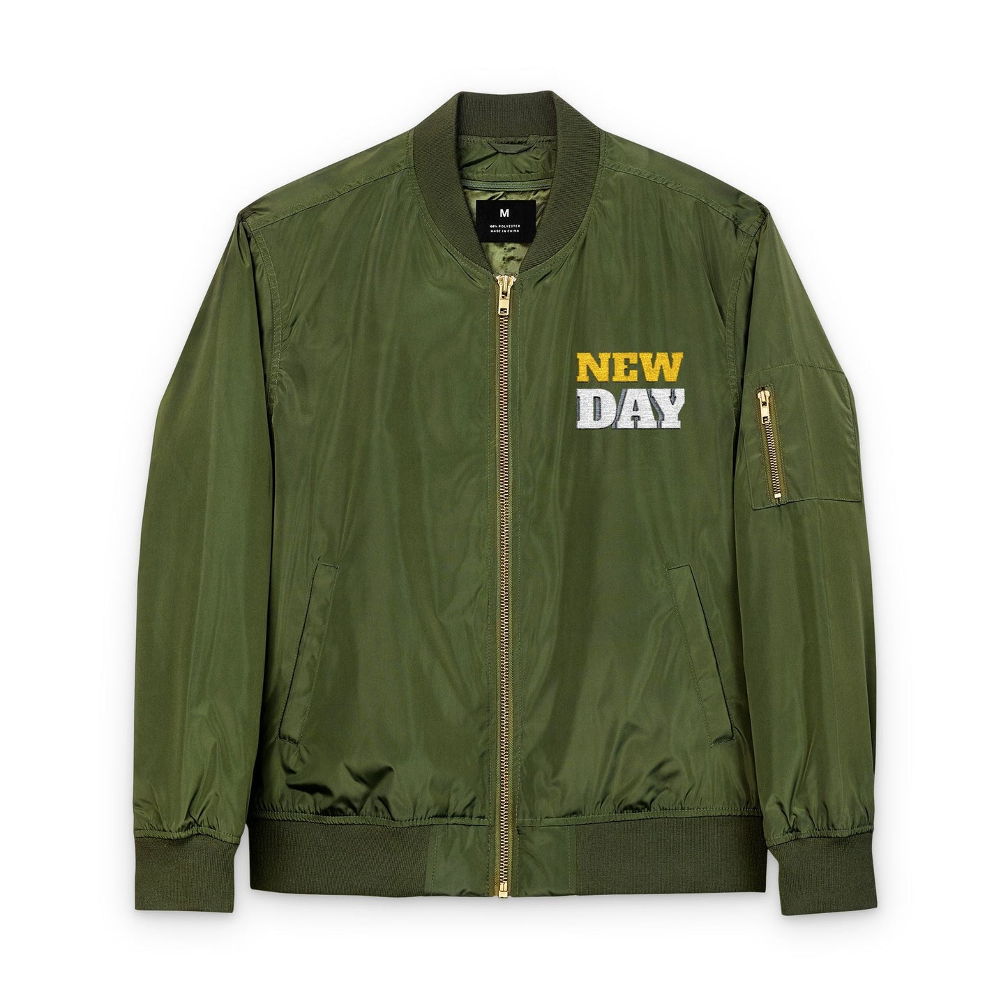 Embroidered Bomber Jacket - New Day Design Printify