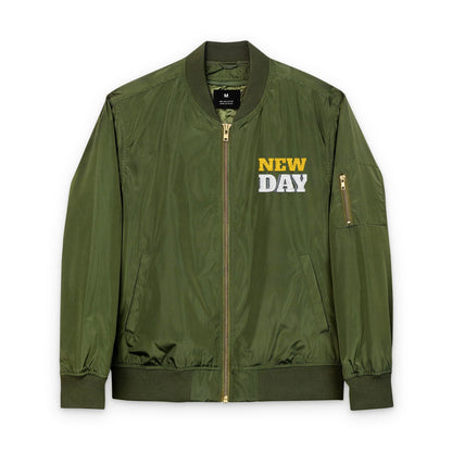 Embroidered Bomber Jacket - New Day Design Printify
