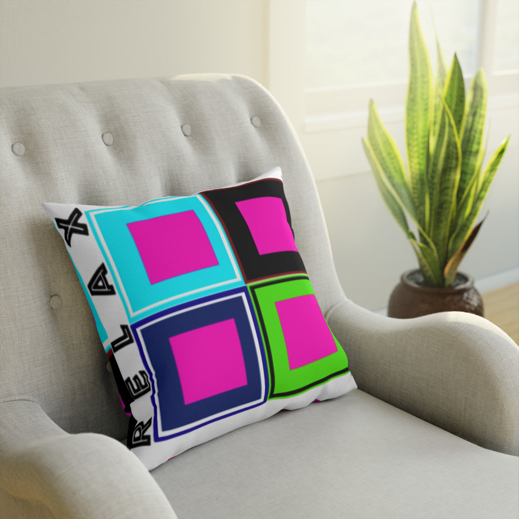Colorful Geometric Cushion Cover - Funky Home Decor, Throw Pillow, Modern Gift, Vibrant Accent, Unique Cushion