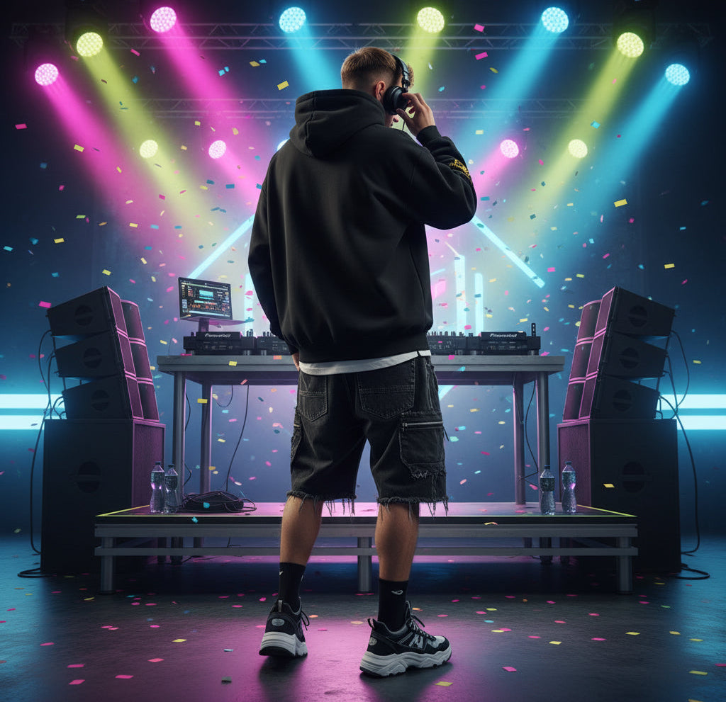 Hooded Sweatshirt DJ on Air Print Printify