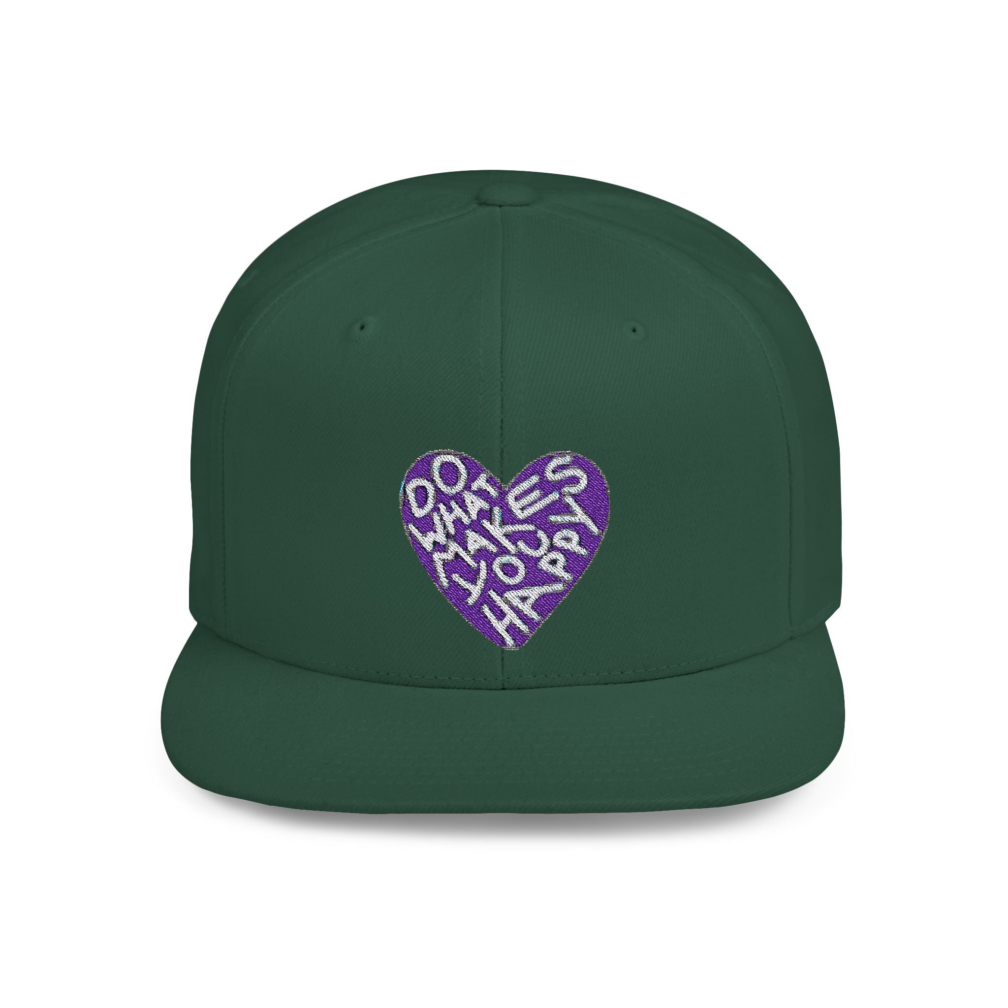 Unisex Flat Bill Snapback Hat