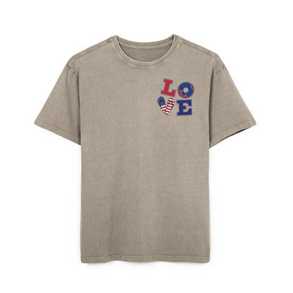 Unisex Tee - Love Acid Washed Heavy Oversize T-Shirt for Casual Comfort