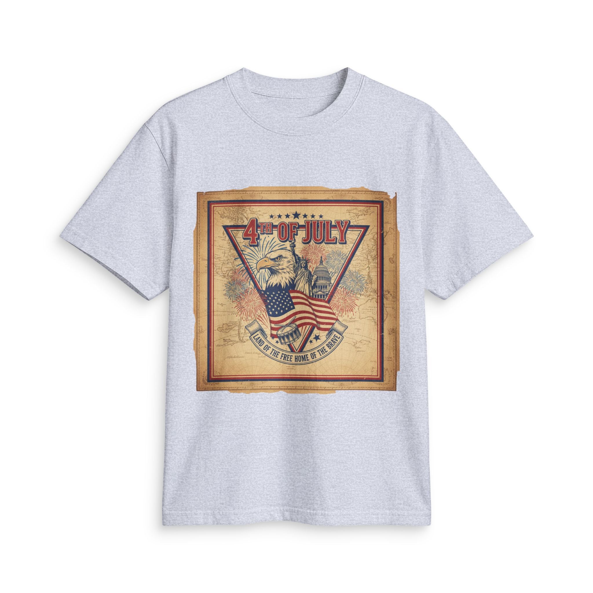 4th of July Eagle Vintage T-Shirt – Patriotic American Flag Graphic
