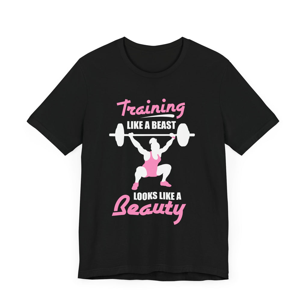 S’entraîner comme une bête ressemble à un tee-shirt unisexe de beauté 