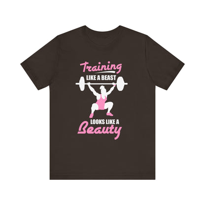 S’entraîner comme une bête ressemble à un tee-shirt unisexe de beauté 