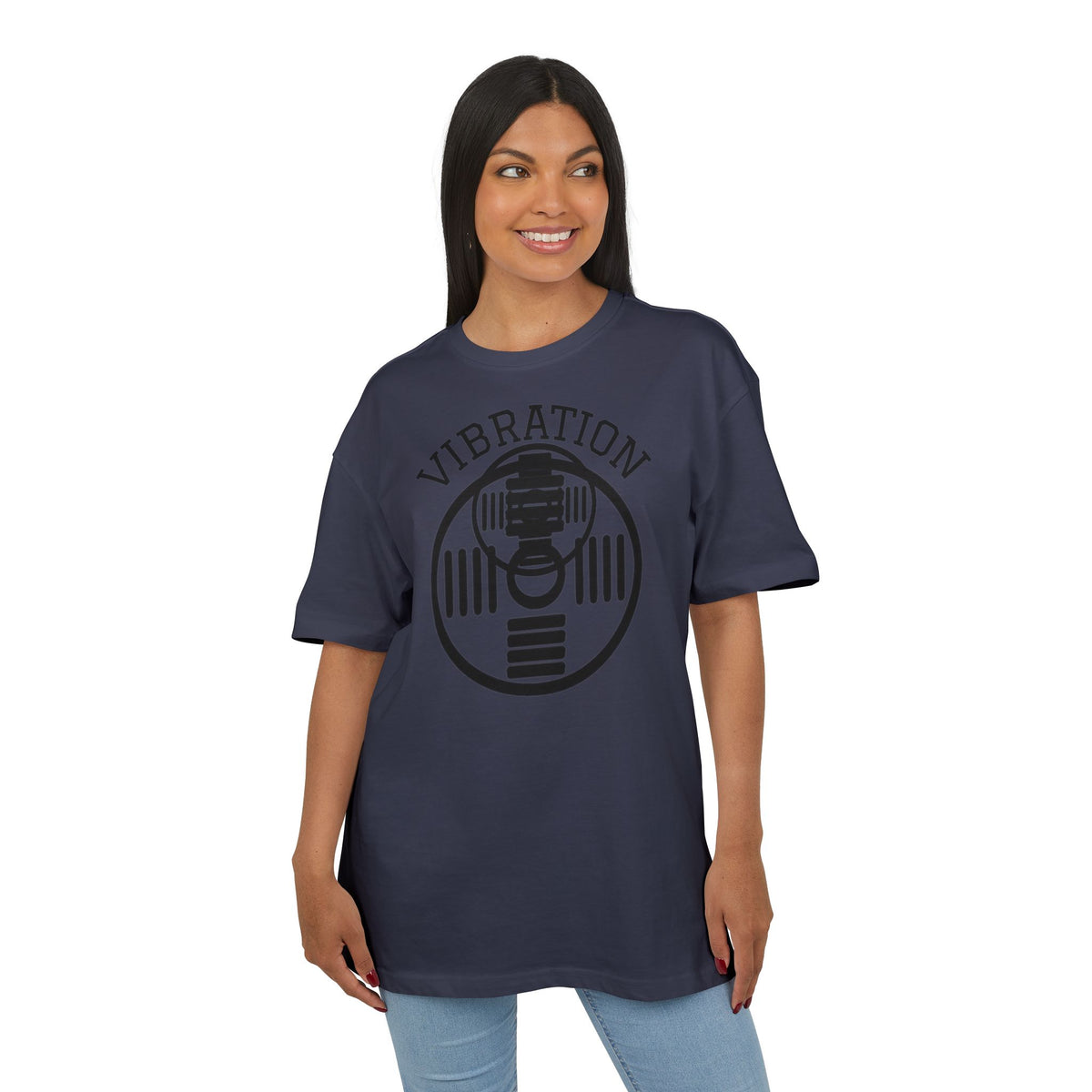 Unisex Vibration Oversized Tee | Comfortable Streetwear, Gym Apparel, Gift for Fitness Lovers, Casual Daily Wear, Graphic Tee