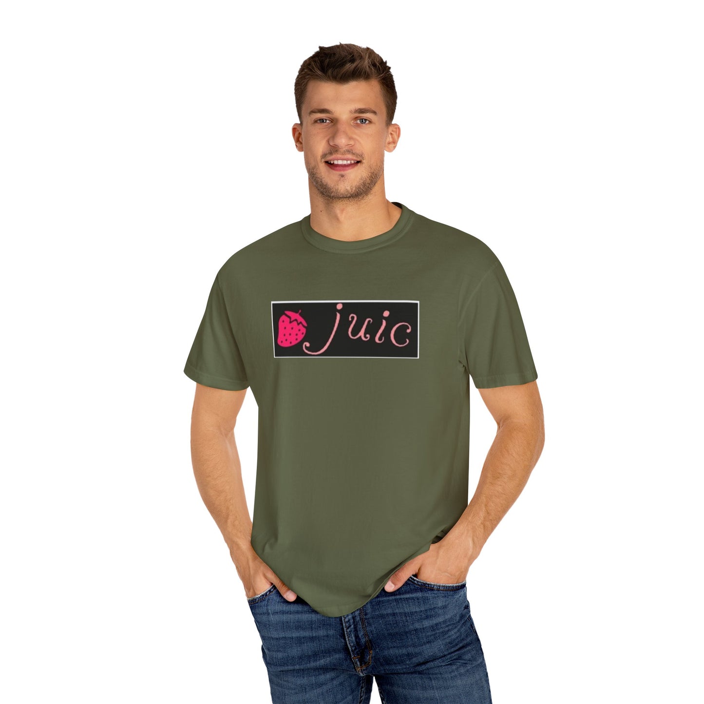 Strawberry JUIC Unisex T-Shirt, Cute Graphic Tee, Summer Apparel, Gift for Fruit Lovers, Trendy Fashion, Casual Wear