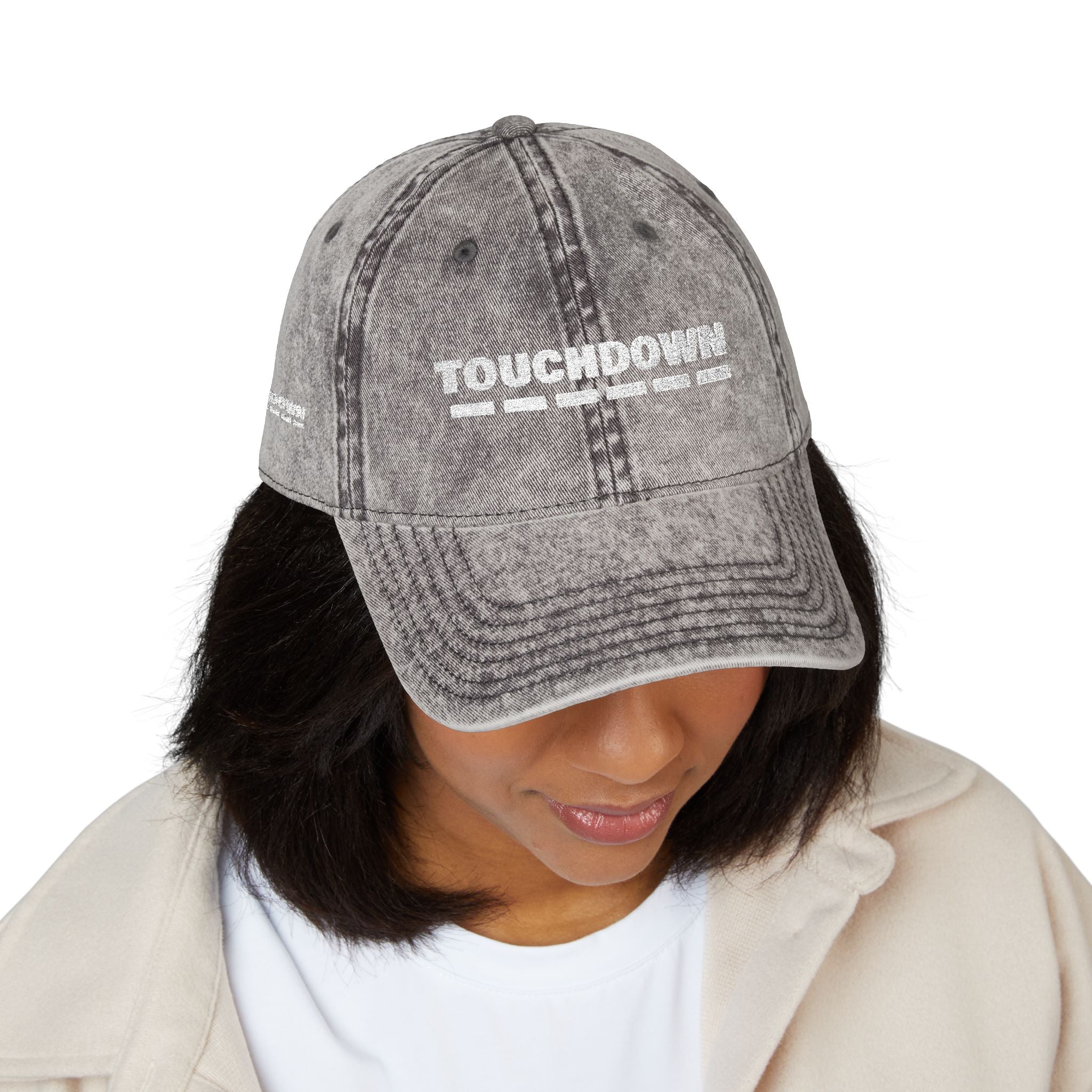 Embroidered Vintage Cap - Touchdown Sports Fan Hat