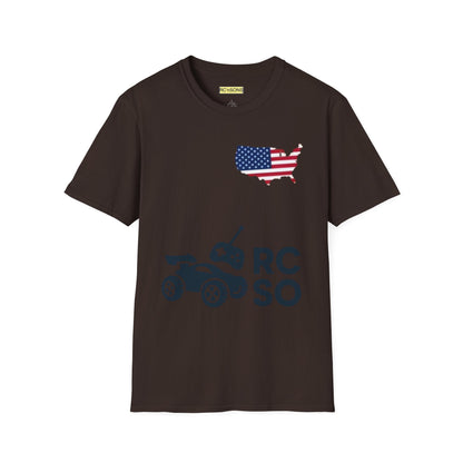American Flag Tee - Unisex Softstyle T-Shirt for Patriotic Celebrations, 4th of July, Veterans Day, Casualwear, Gift Idea Printify