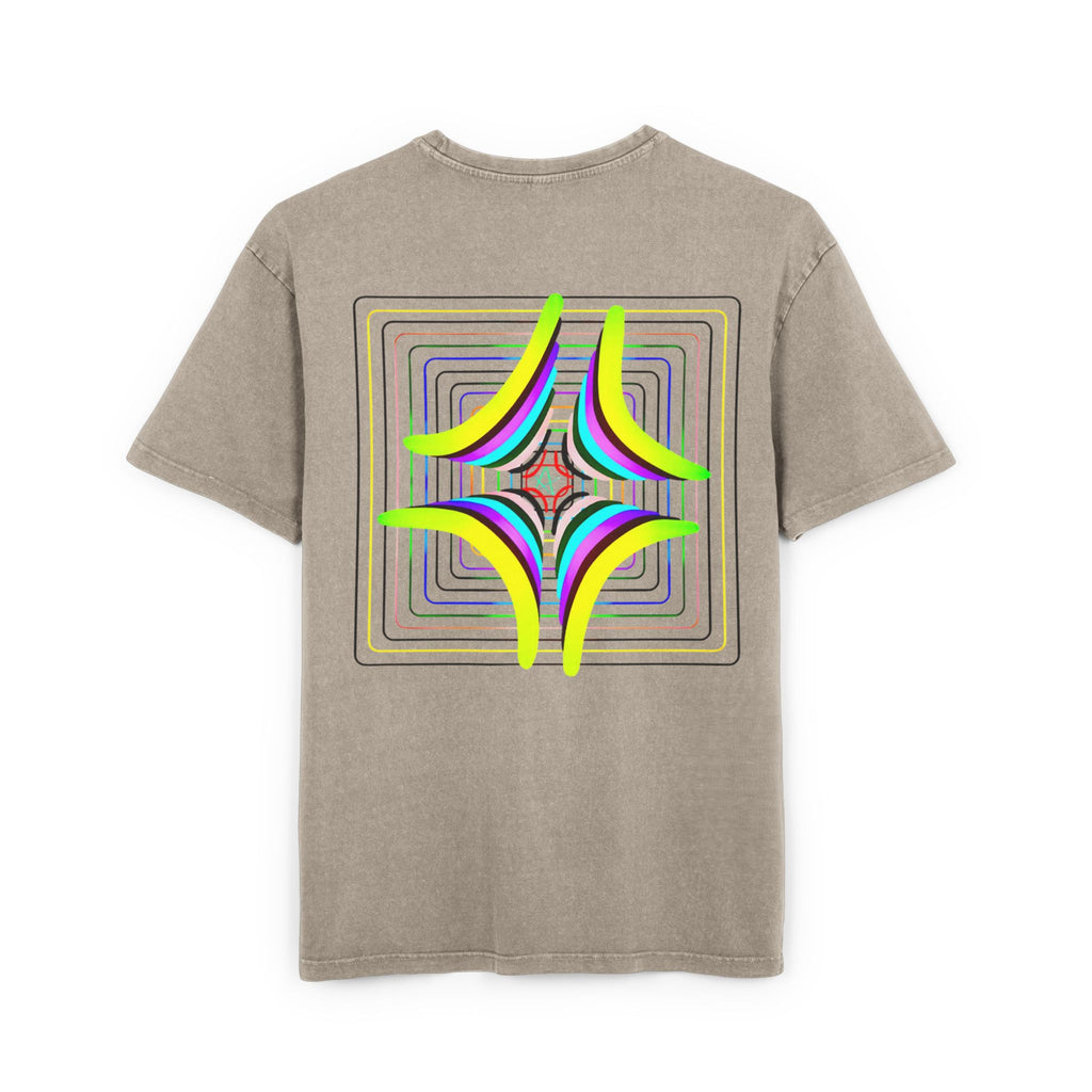 Acid Washed Heavy Oversize Tee-Rainbow 2024
