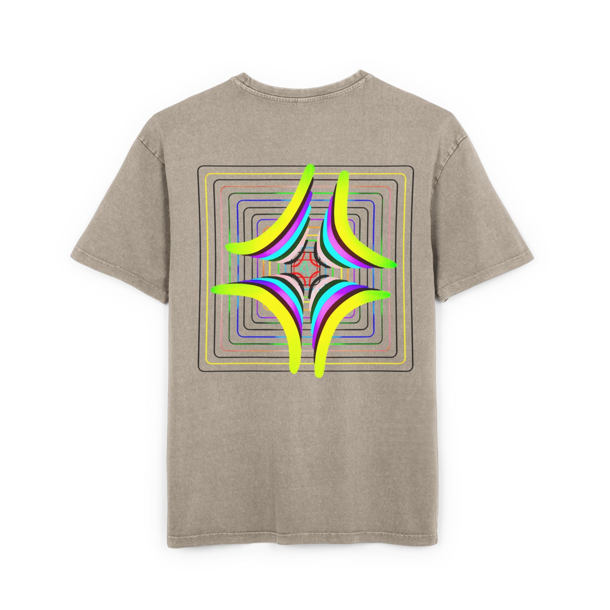 Acid Washed Heavy Oversize Tee-Rainbow 2024