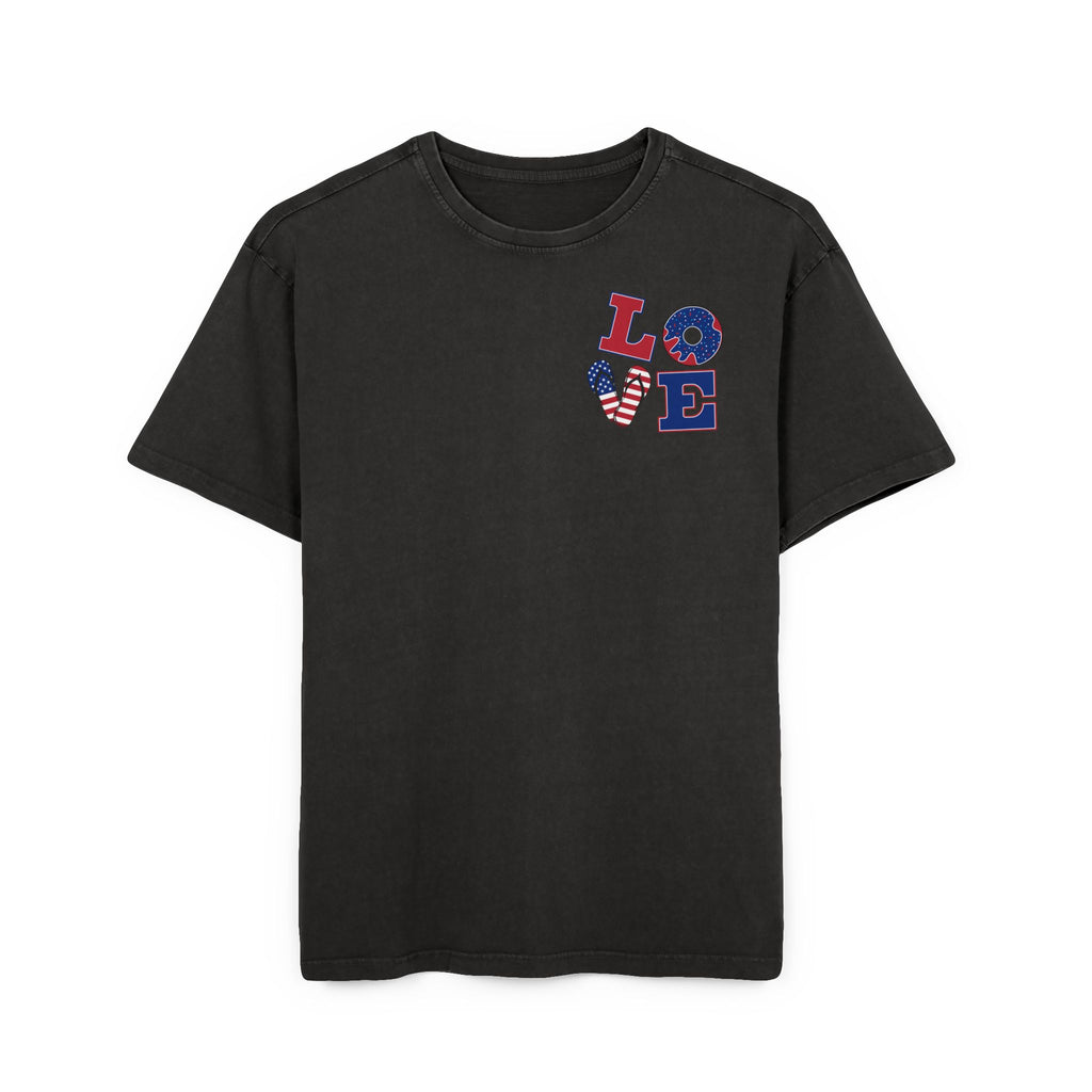 Unisex Tee - Love Acid Washed Heavy Oversize T-Shirt for Casual Comfort