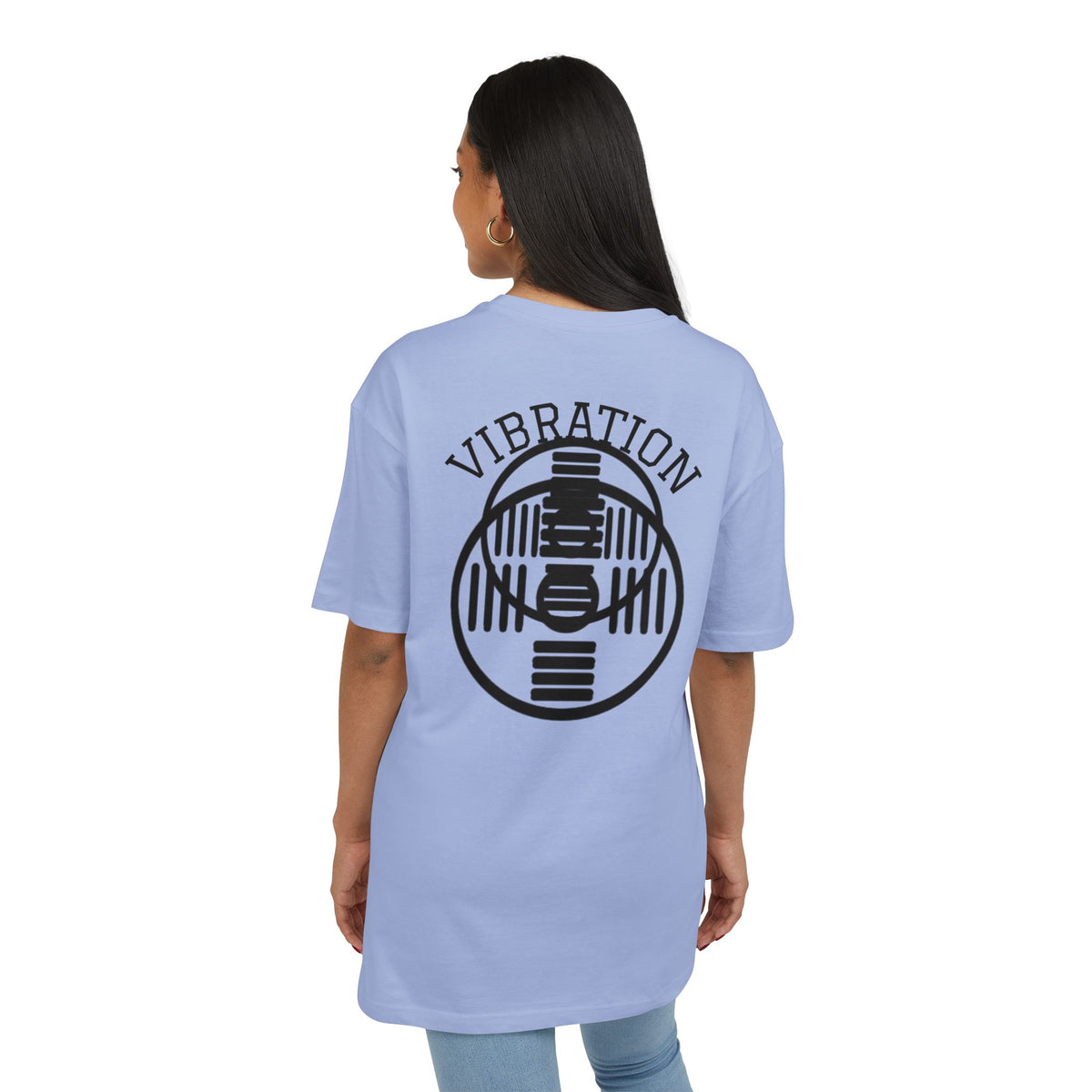 Unisex Vibration Oversized Tee | Comfortable Streetwear, Gym Apparel, Gift for Fitness Lovers, Casual Daily Wear, Graphic Tee