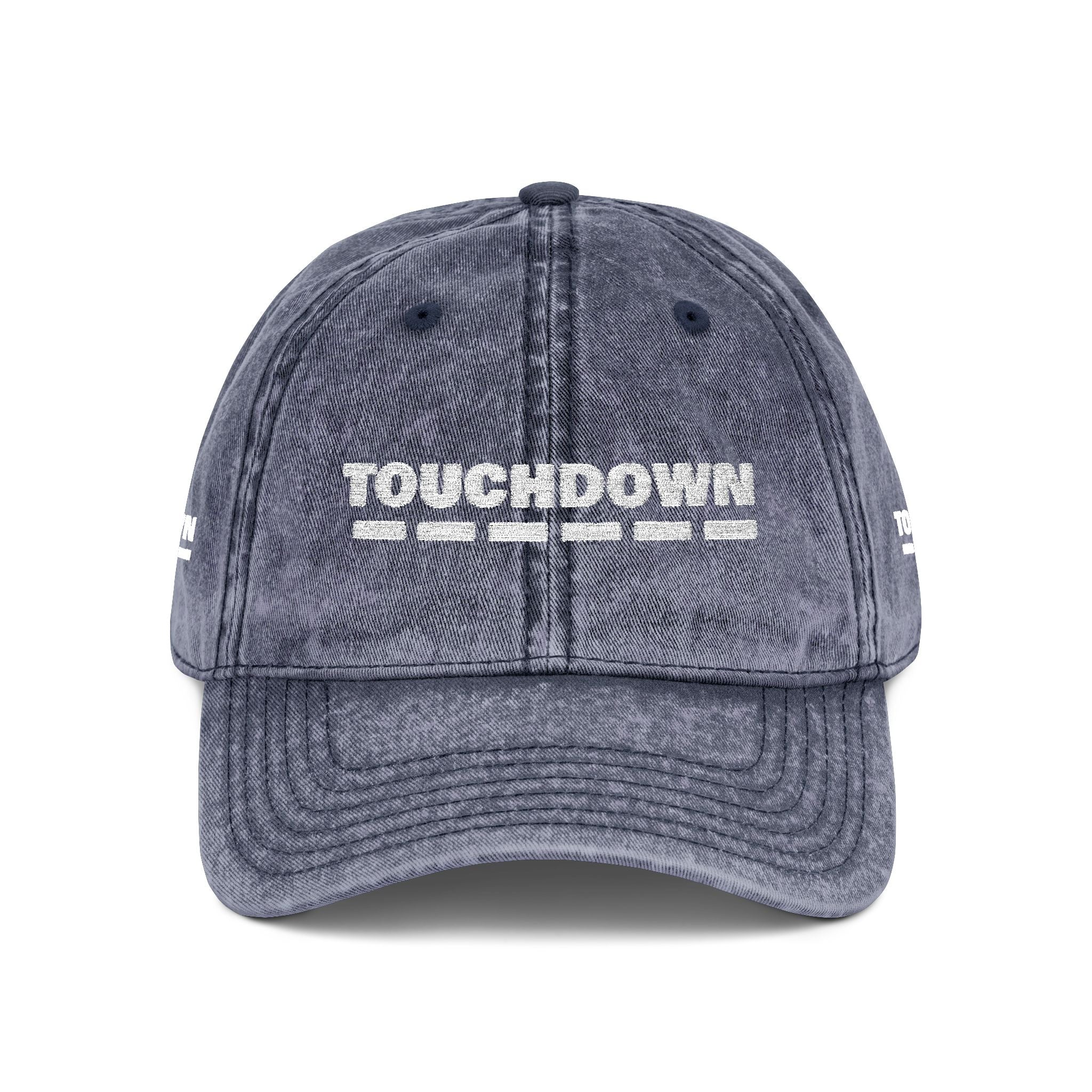 Embroidered Vintage Cap - Touchdown Sports Fan Hat
