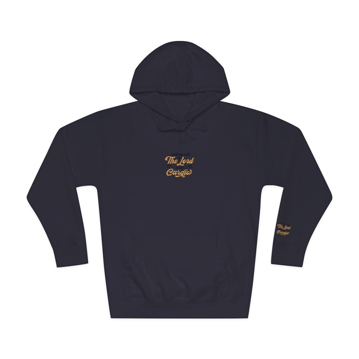 Religious Fleece Hoodie - Walking with the Lord Printify