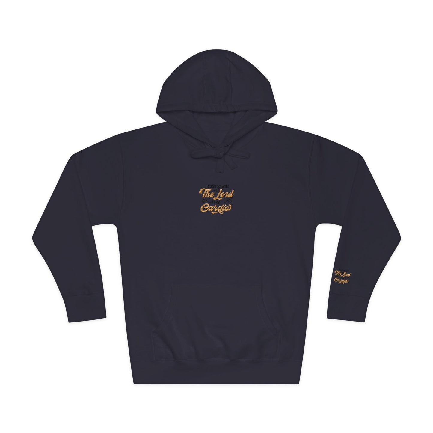 Religious Fleece Hoodie - Walking with the Lord Printify