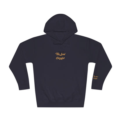 Religious Fleece Hoodie - Walking with the Lord Printify