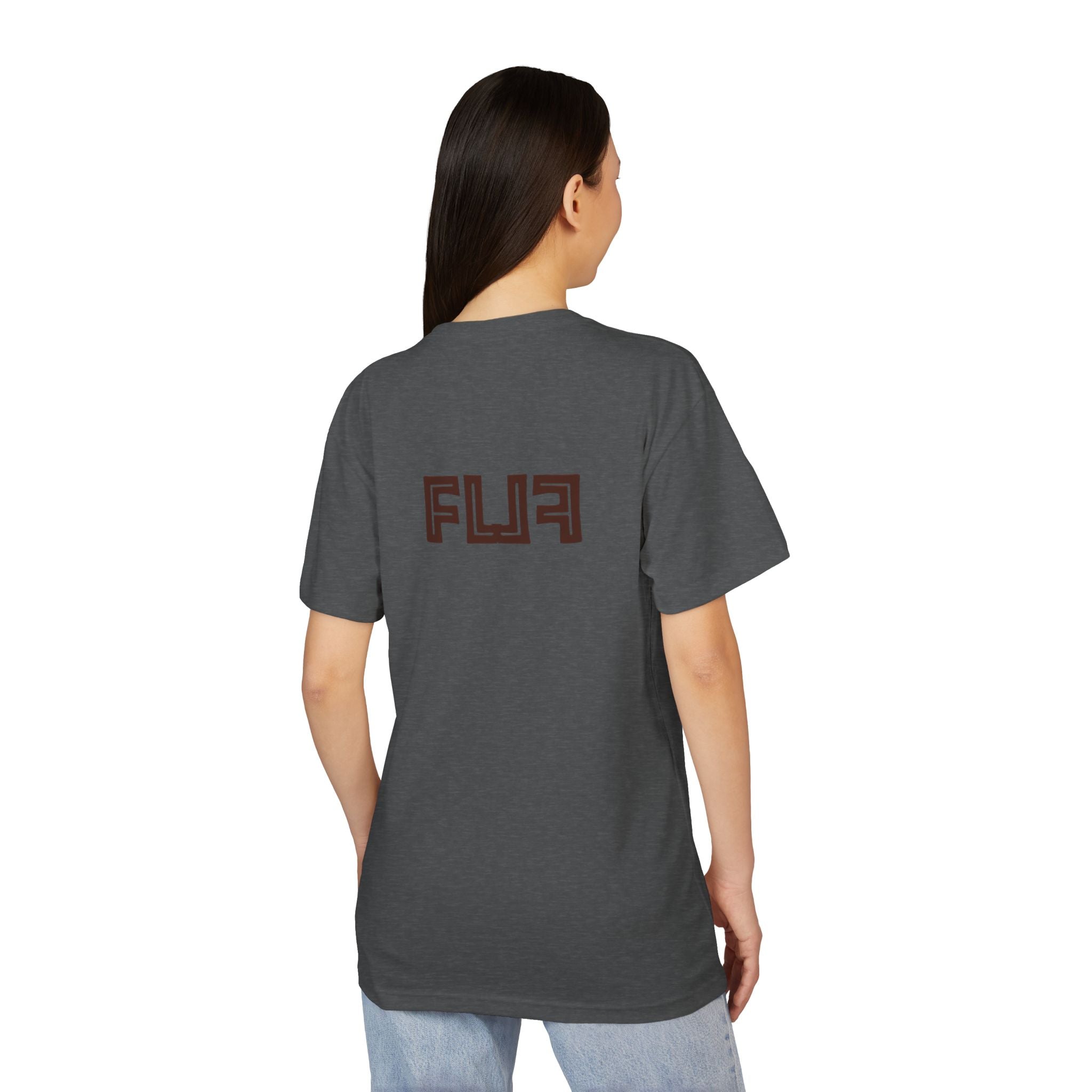 Stylish Unisex Sueded T-Shirt with Bold 'FLU' Graphic | Casual Wear, Gift Idea, Streetwear, Everyday Comfort, Fashion Statement