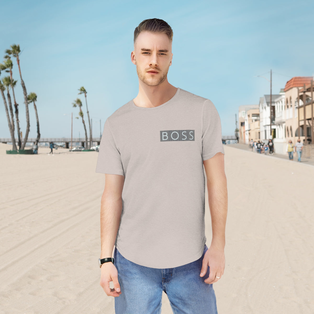 Men's Jersey Curved Hem Tee