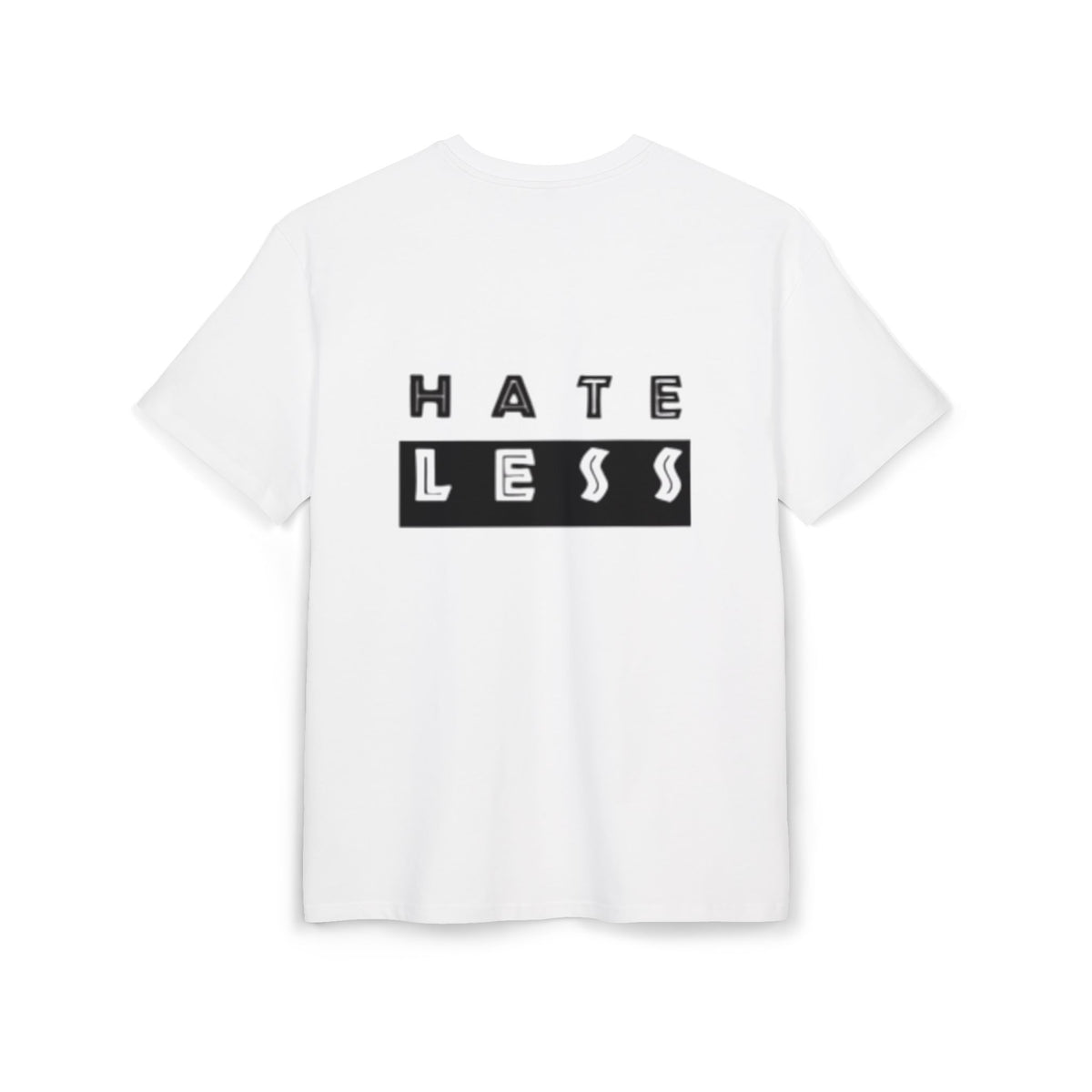 Hate Less Unisex Heavy Oversize Tee - Casual Statement Shirt for Positive Vibes