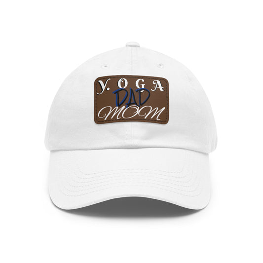 Yoga Dad Hat with Leather Patch - Casual Style for Active Parents