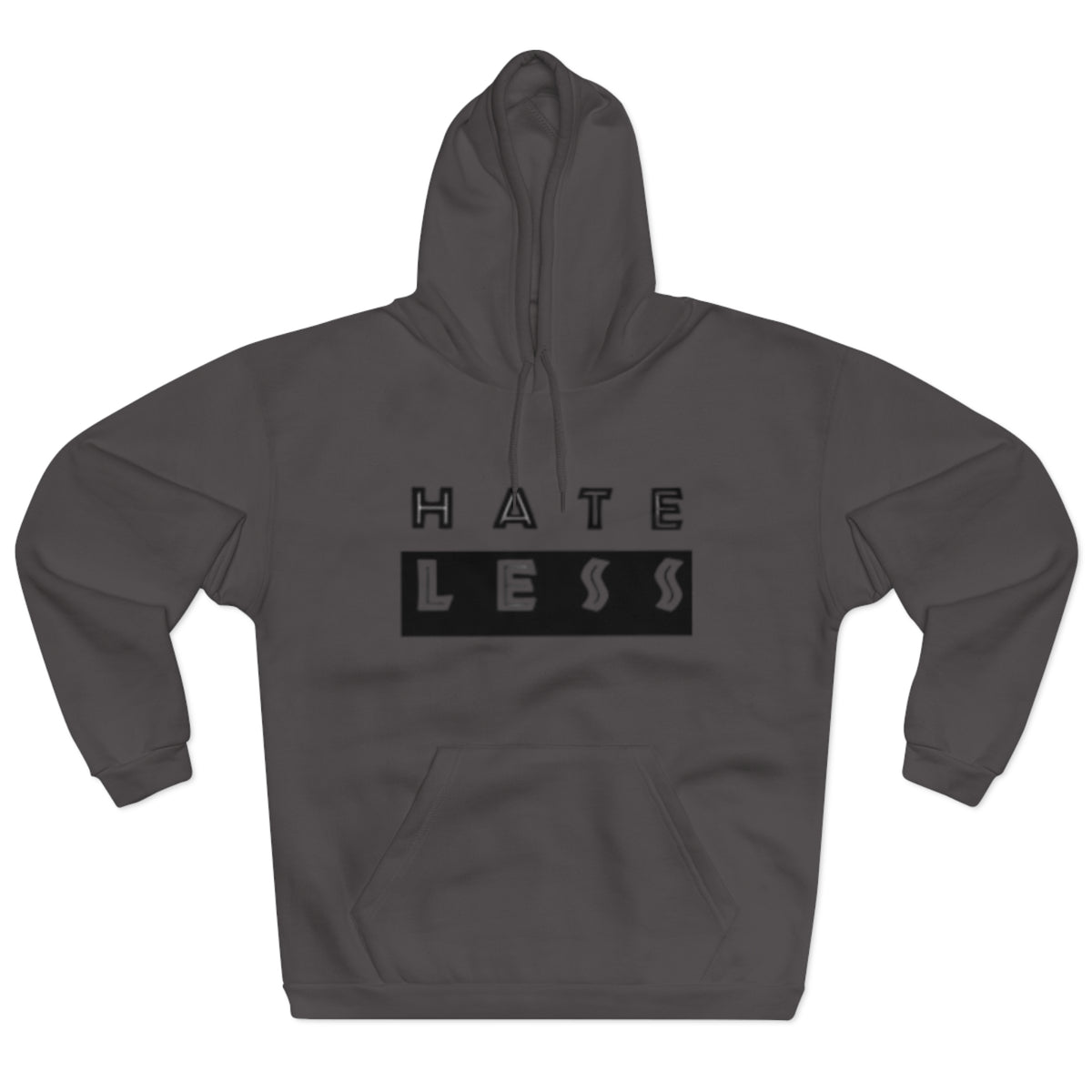 Hate Less Unisex Pullover Hoodie - Positive Vibes for Everyday Wear