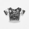 4th of July Patriotic Crop Tee — "Land of the Free, Home of the Brave"