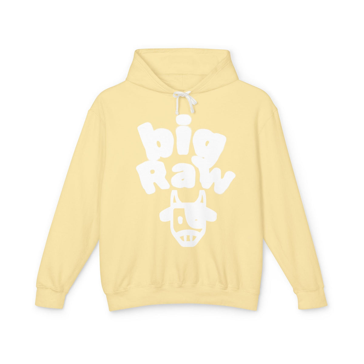 Big Raw Unisex Lightweight Hooded Sweatshirt - Cozy Casual Wear, Perfect for Everyday Use, Gift for Friends, Trendy Hoodie Printify