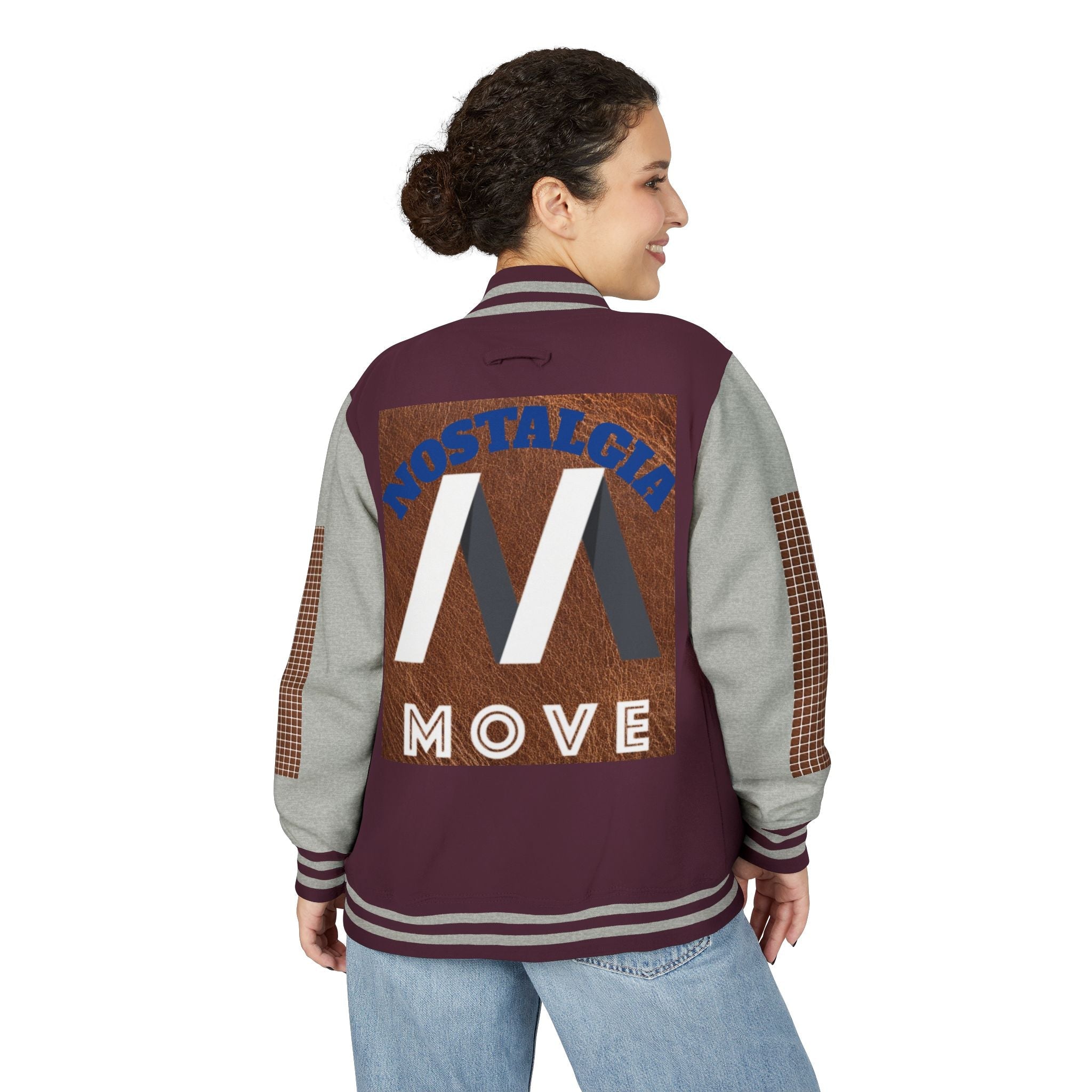 Vintage-Inspired Heavyweight Letterman Jacket, Unisex Varsity Jacket, Retro College Apparel, Perfect for Game Day, Nostalgia Move Style Printify