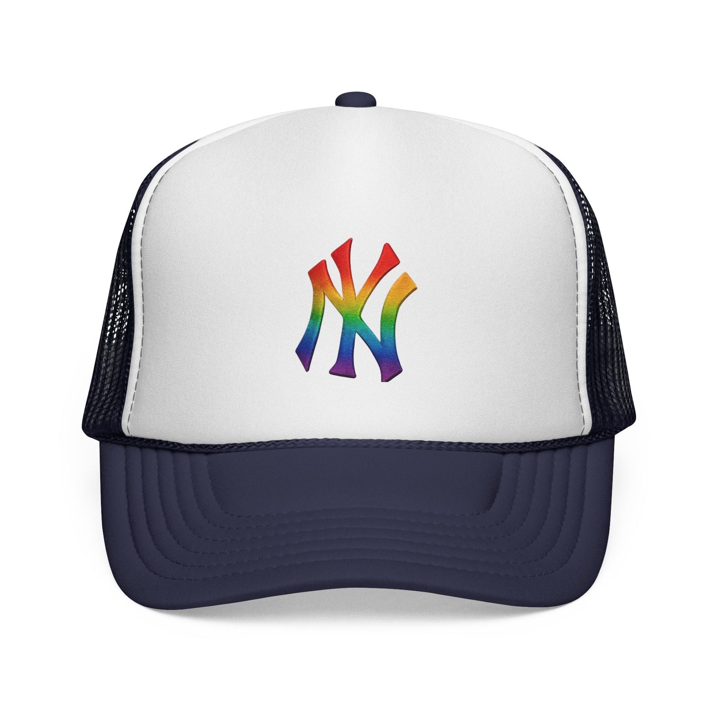 Rainbow Pride Trucker Cap - Celebratory Hat for Festivals, LGBTQ+ Events, Casual Wear, Summer Outings, Unisex Gift Printify