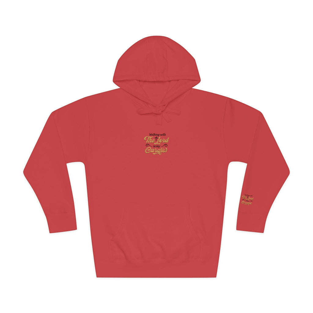 Religious Fleece Hoodie - Walking with the Lord Printify